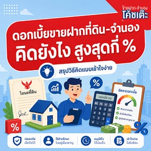 ดอกเบี้ยขายฝากที่ดิน-จำนอง คิดยังไง สูงสุดกี่ %