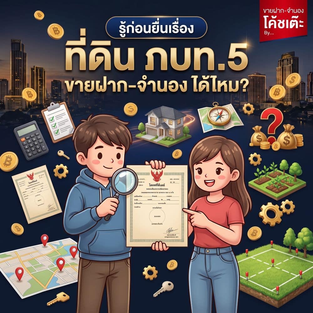 ที่ดิน ภบท.5 ขายฝาก-จำนองได้ไหม? ต่างจากโฉนดอย่างไร