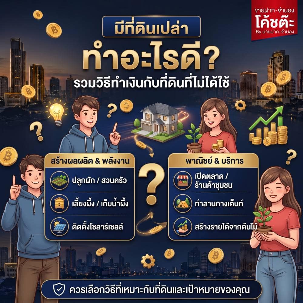 มีที่ดินเปล่าทำอะไรดี? รวมวิธีทำเงินกับที่ดินที่ไม่ได้ใช้