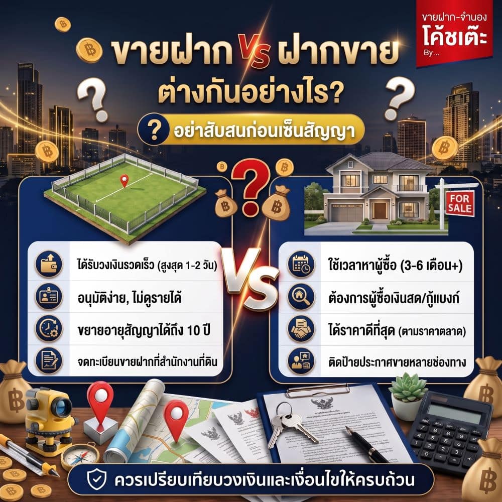 ขายฝาก กับ "ฝากขาย" ต่างกันอย่างไร? อย่าสับสนก่อนเซ็นสัญญา