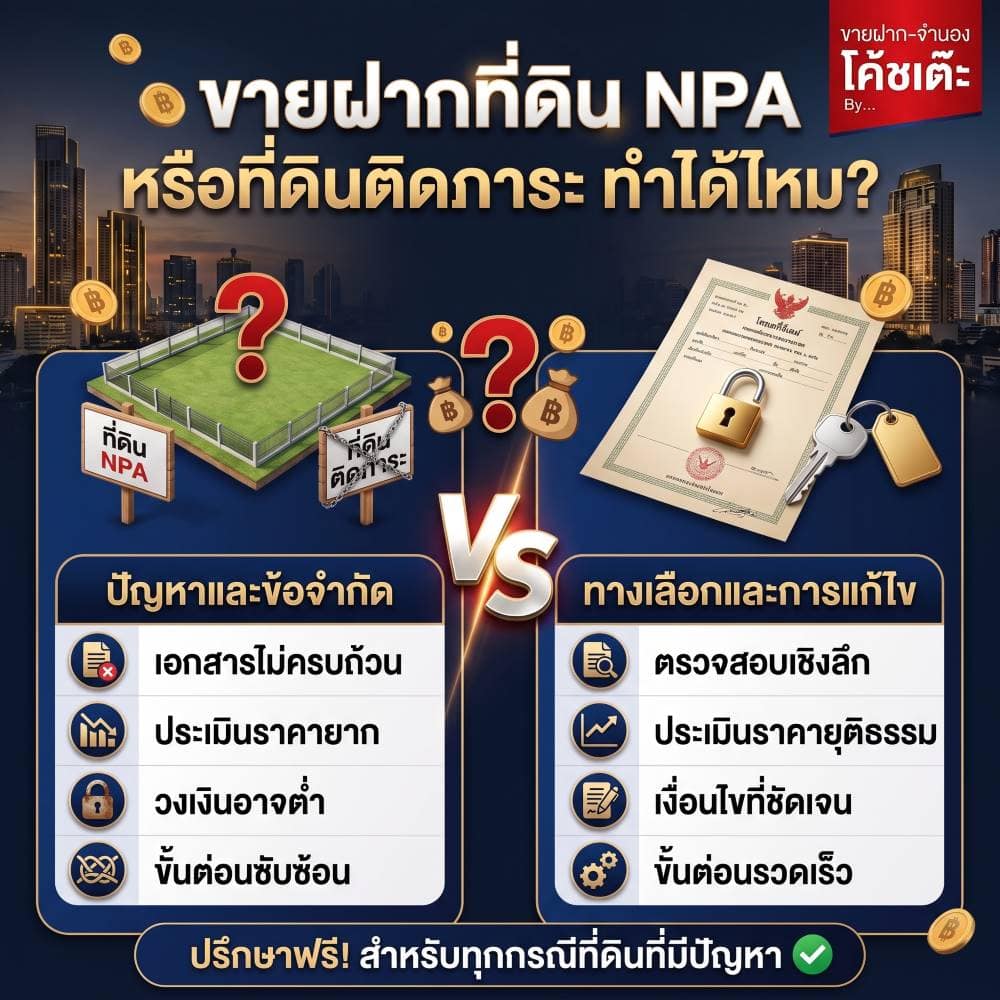 ขายฝากที่ดินติดจำนอง หรือที่ดิน NPA ทำได้ไหม?