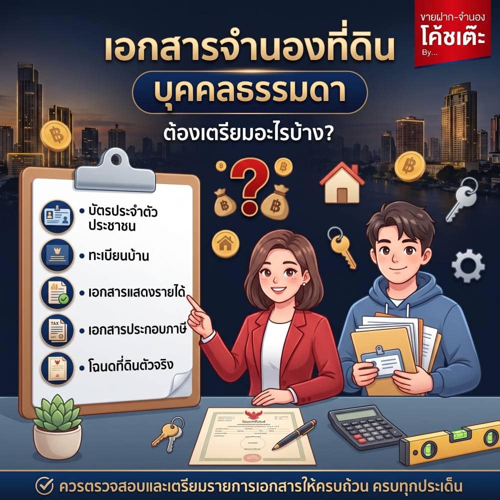 เอกสารจำนองที่ดินกับบริษัทเอกชน ต้องเตรียมอะไรบ้าง