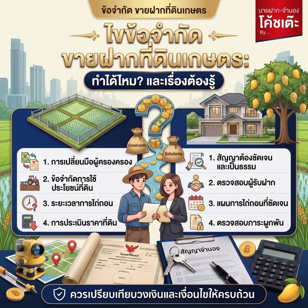 ขายฝากที่ดินเกษตร ที่นา ที่สวน ทำได้ไหม?