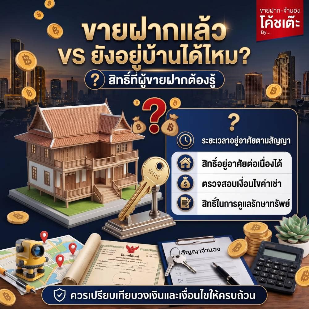 ขายฝากบ้านแล้วยังอยู่อาศัยได้ไหม? สิทธิ์ผู้ขายฝากที่ต้องรู้