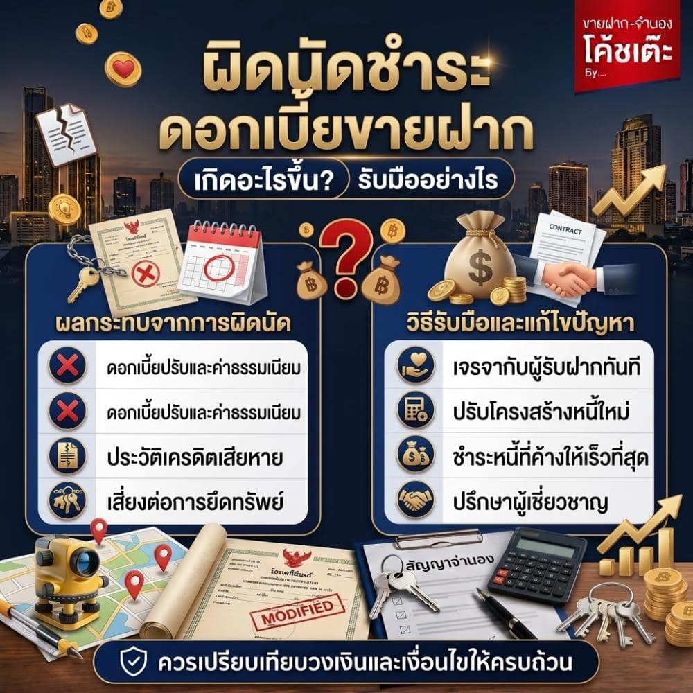 ผิดนัดชำระดอกเบี้ยขายฝาก เกิดอะไรขึ้น? รับมืออย่างไร