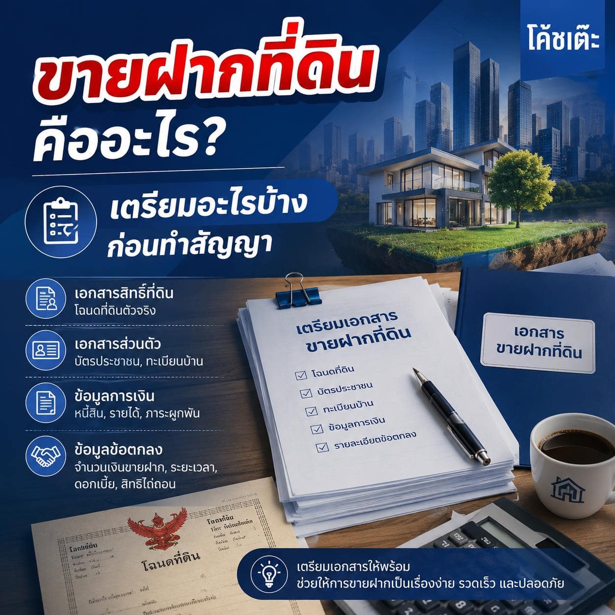 การเตรียมสัญญาขายฝากที่ดิน