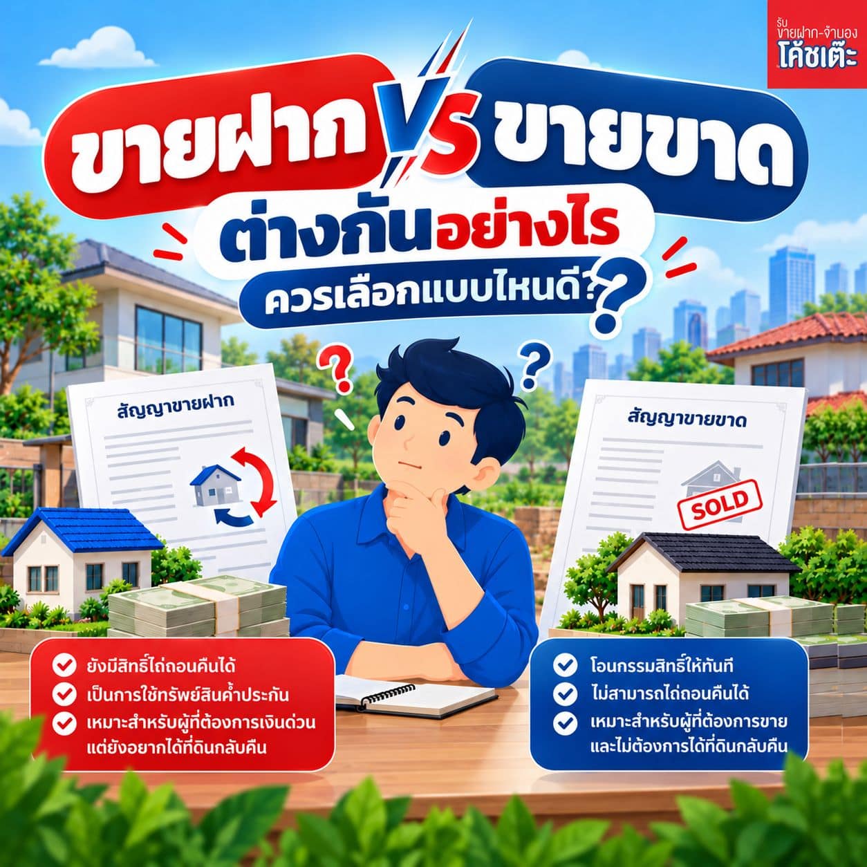 ขายฝาก VS ขายขาด_ เลือกแบบไหนดี_