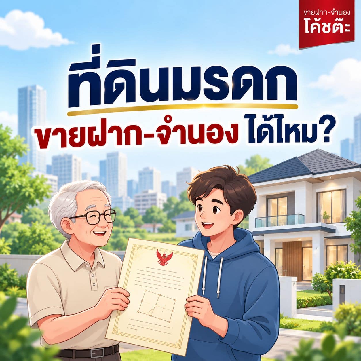 ที่ดินมรดกขายฝากได้ไหม