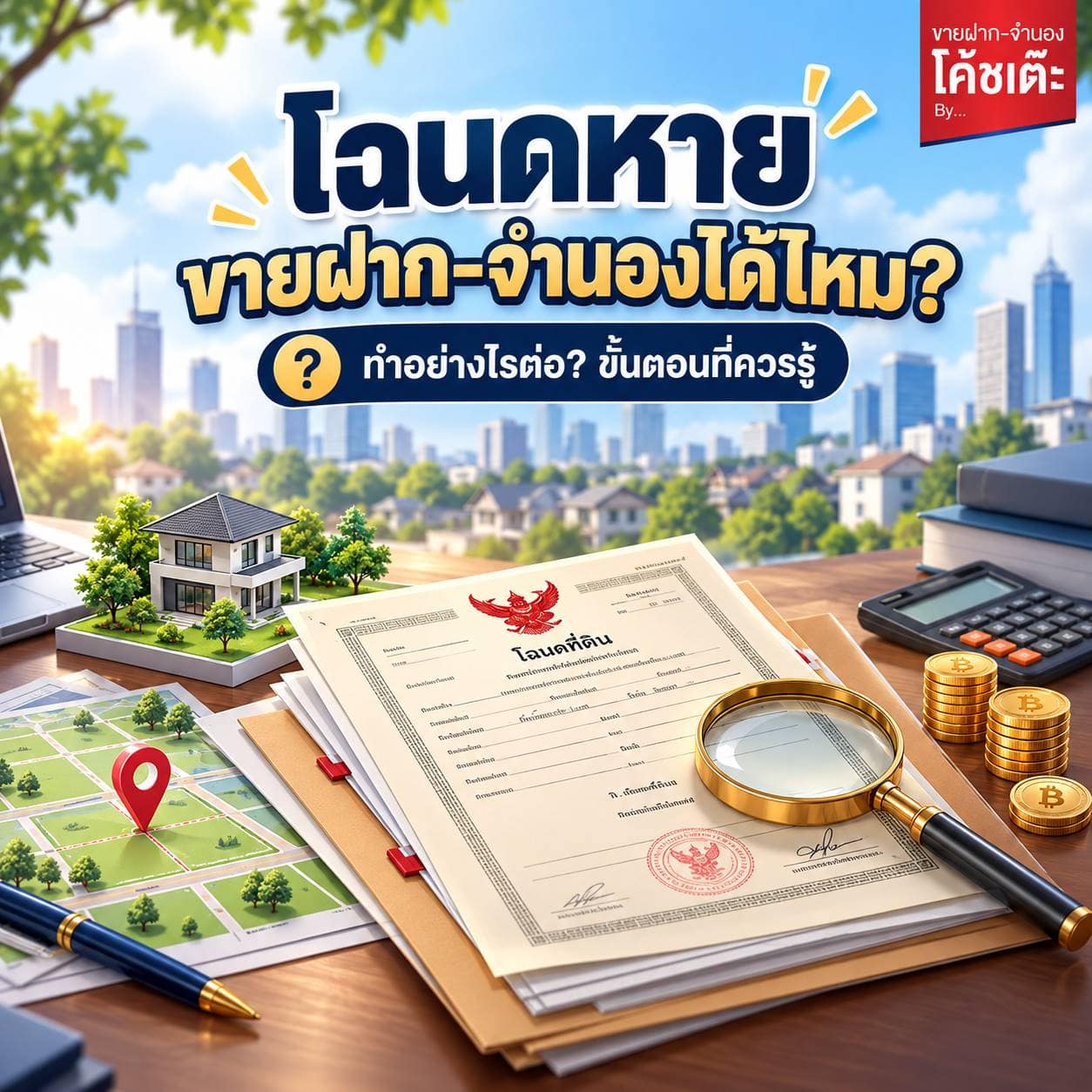 โฉนดหาย ขายฝากจำนองได้ไหม