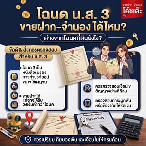 โฉนด กับ น.ส.3 ต่างกันอย่างไร ใช้ขายฝาก-จำนองได้ไหม